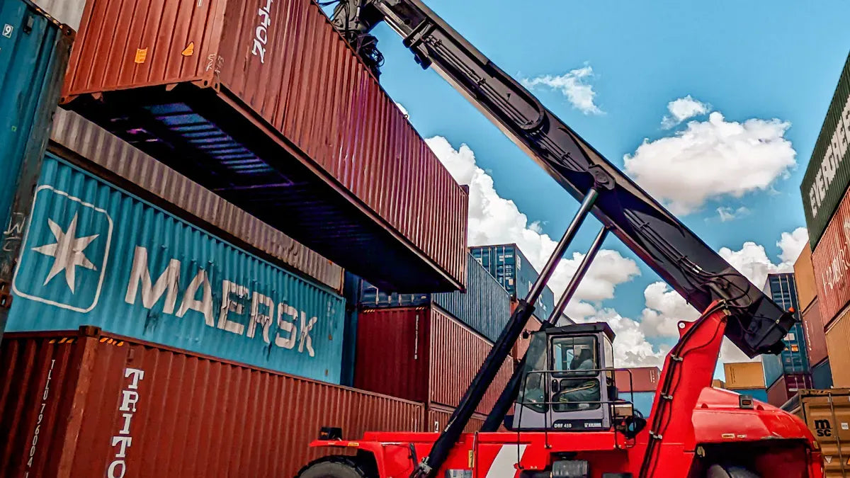 Reach Stacker forklift: limit settings for high stacks – CEGC